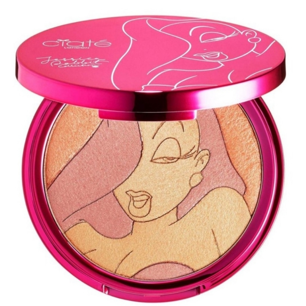 CIATE  London Roger Rabbit limited highlighter pink compact with puff.